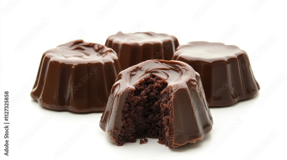 Chocolate pound cake arranged artistically on a white background emphasizing texture and rich flavor for culinary presentations. Chocolate pound cake arranged artistically on a white background emphasizing texture and rich flavor for culinary presentations.