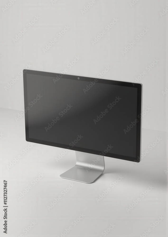 A clean isometric computer mockup with a sleek monitor design, blank screen, and neutral tones, highlighted by soft shadows for a professional look. A clean isometric computer mockup with a sleek monitor design, blank screen, and neutral tones, highlighted by soft shadows for a professional look.