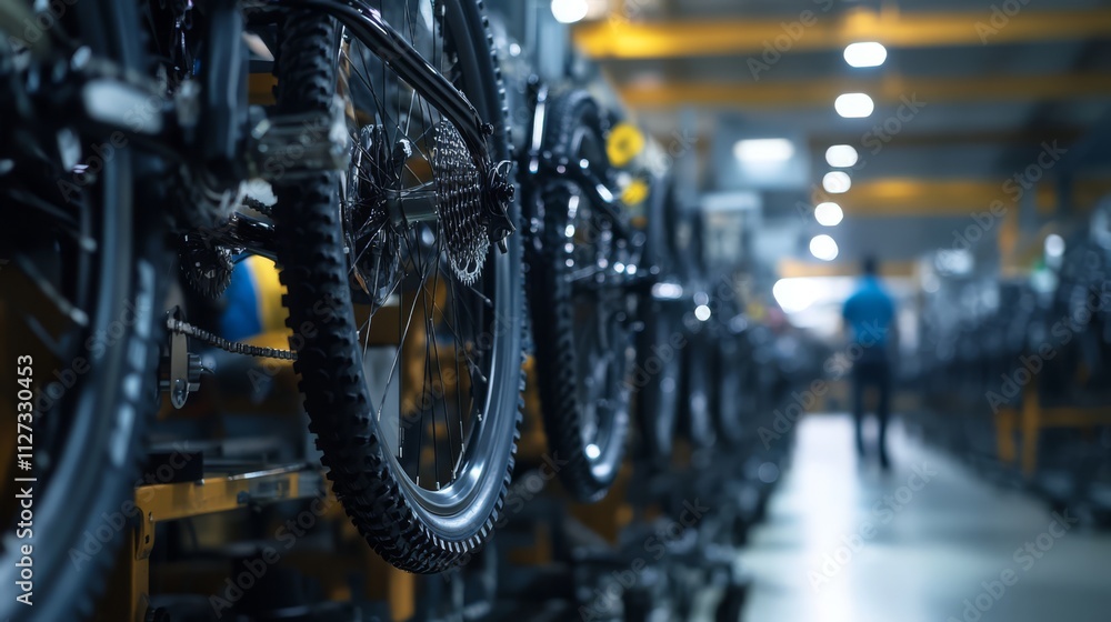Bikes in a warehouse. Bikes in a warehouse.