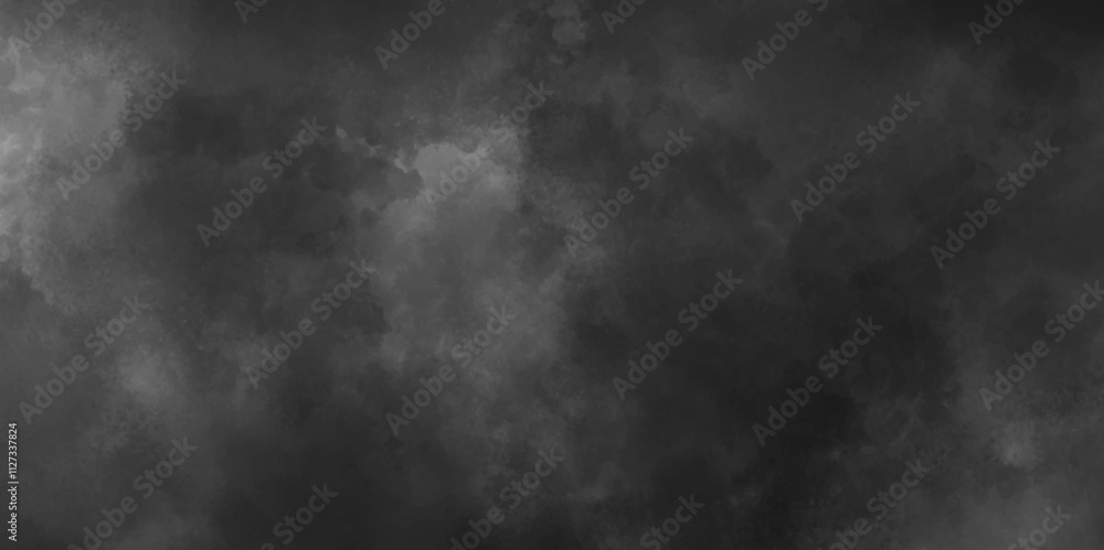 Rustic modern art watercolor atmosphere overlay effect black smoke texture overlays on abstract powder explosions Isolated background, dark gray distressed paper textured illustration grunge texture. Rustic modern art watercolor atmosphere overlay effect black smoke texture overlays on abstract powder explosions Isolated background, dark gray distressed paper textured illustration grunge texture.