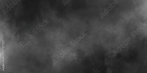 Rustic modern art watercolor atmosphere overlay effect black smoke texture overlays on abstract powder explosions Isolated background, dark gray distressed paper textured illustration grunge texture. 