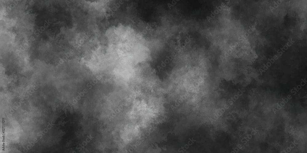 Rustic modern art watercolor atmosphere overlay effect black smoke texture overlays on abstract powder explosions Isolated background, dark gray distressed paper textured illustration grunge texture. Rustic modern art watercolor atmosphere overlay effect black smoke texture overlays on abstract powder explosions Isolated background, dark gray distressed paper textured illustration grunge texture.
