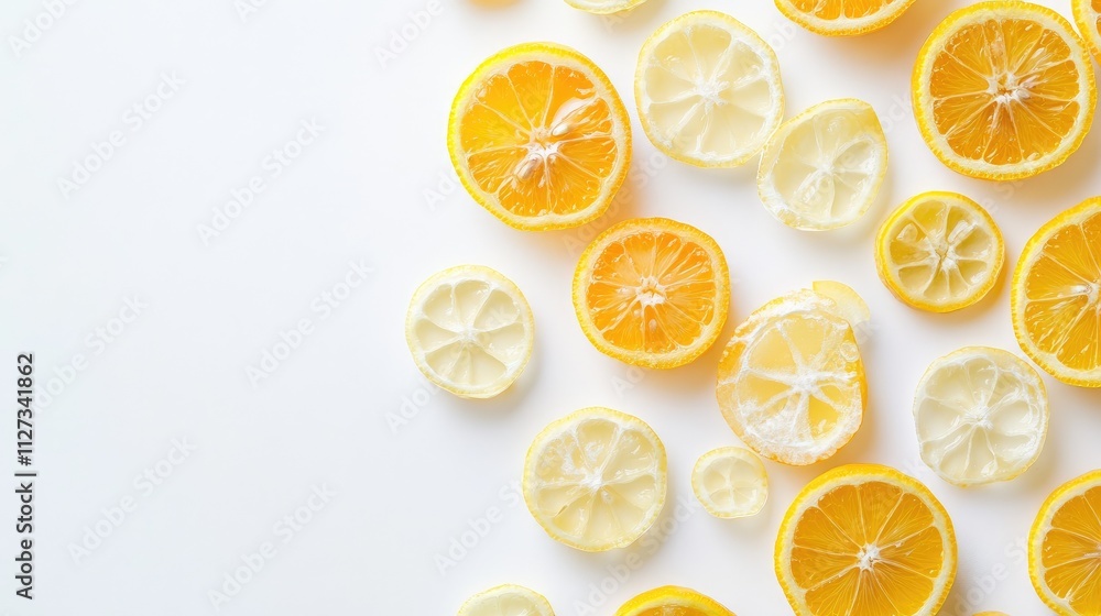 Freshly Sliced Lemons on White Background Healthy Citrus for Cold and Flu Remedies Natural Ingredients for Wellness and Refreshment Freshly Sliced Lemons on White Background Healthy Citrus for Cold and Flu Remedies Natural Ingredients for Wellness and Refreshment
