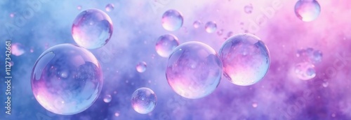 Abstract background with striking bubbles and a kaleidoscope of colorful bokeh.