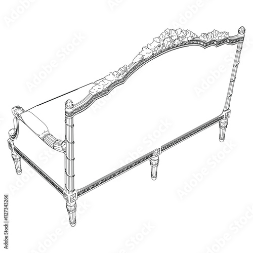 Continuous Line Art of Sofa – Classic Furniture and Interior Design Illustration