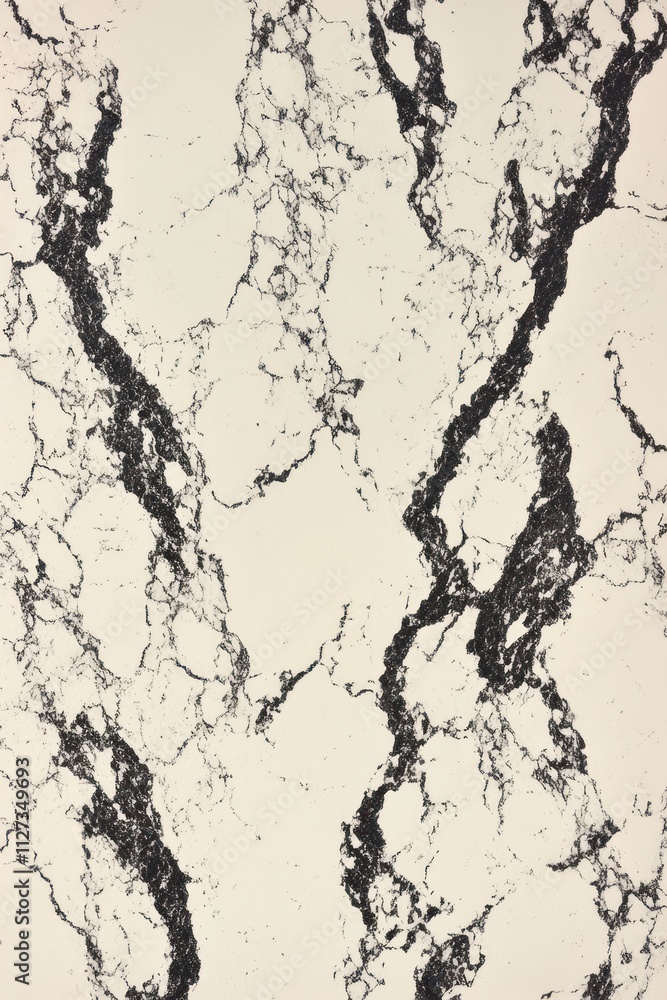 A black and white marble texture with intricate veining patterns. A black and white marble texture with intricate veining patterns.