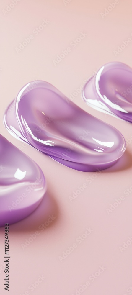Smooth, translucent purple forms rest on a matching background, creating a visually appealing abstract composition with a sense of calm and sophistication Smooth, translucent purple forms rest on a matching background, creating a visually appealing abstract composition with a sense of calm and sophistication