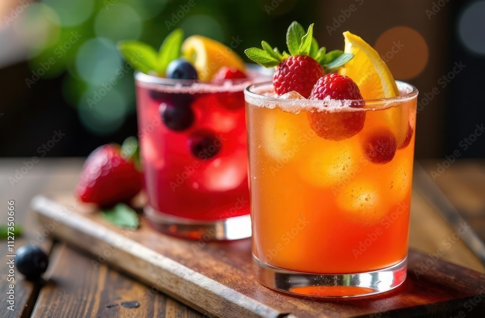 custom made wallpaper toronto digitalcocktails with fruits and ice in glasses close-up
