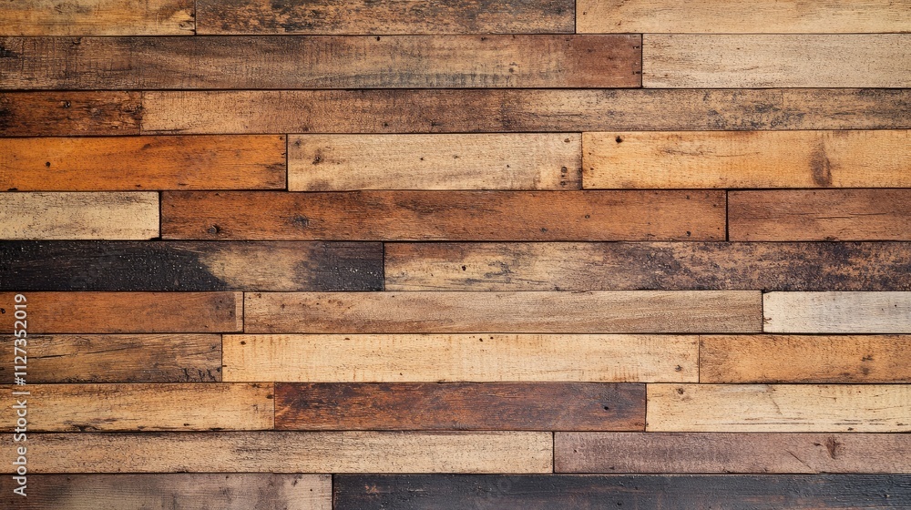 Rustic weathered wooden planks background with varied textures and colors for design projects and creative applications Rustic weathered wooden planks background with varied textures and colors for design projects and creative applications