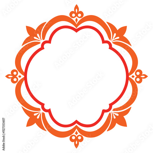 Decorative Frame Border Design with Ornament, Easily Editable Vector File MiLon Graphic