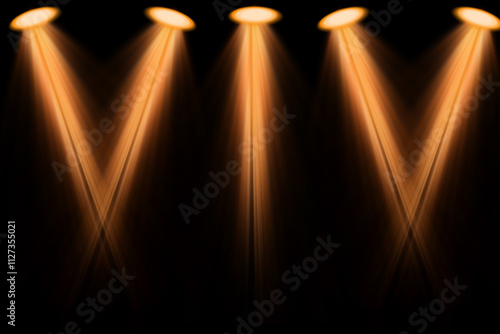 Wallpaper Mural Golden spotlight with glowing particles isolated on transparent background. Bright flash with golden rays. Light effect. Torontodigital.ca
