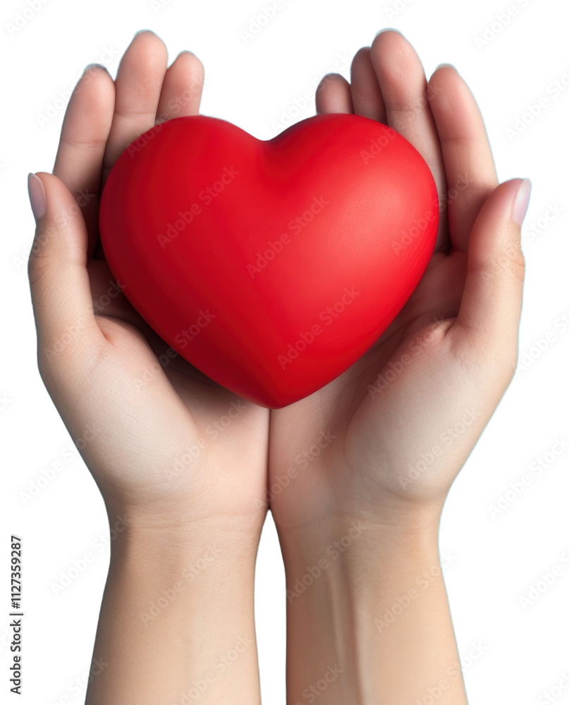PNG A red heart in hands blue blue background romance. PNG A red heart in hands blue blue background romance.