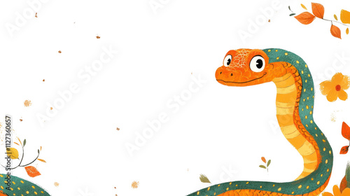 PNG Chinese new year frame snake illustration animal. photo