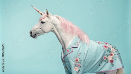 Pastel Unicorn in Floral Pa...
