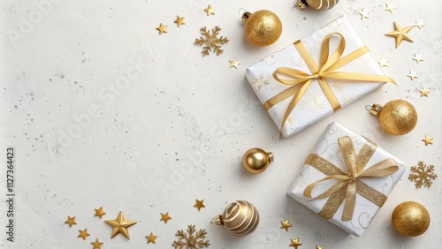 Gold Christmas Gift Flatlay...