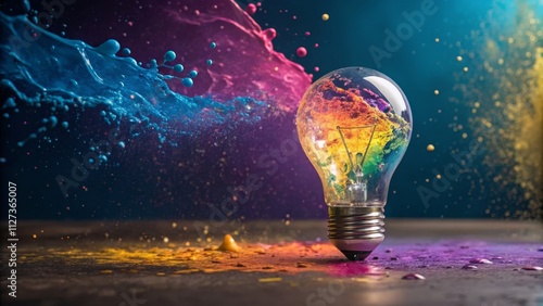Colorful Lightbulb Explosio...