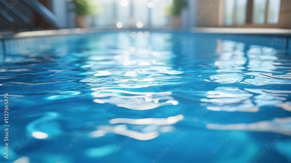 swimming pool for swimming in the gym. clean and cold water in the indoor pool swimming pool for swimming in the gym. clean and cold water in the indoor pool