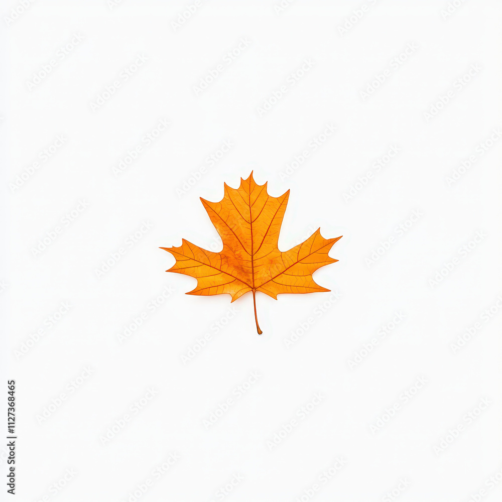 vibrant orange maple leaf on white background, showcasing its intricate veins and natural beauty. Perfect for autumn themed designs or nature inspired projects vibrant orange maple leaf on white background, showcasing its intricate veins and natural beauty. Perfect for autumn themed designs or nature inspired projects