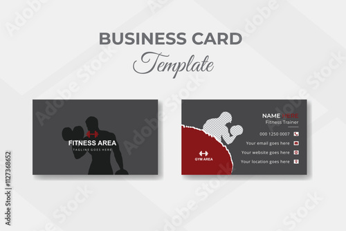 Business card gym fitness design