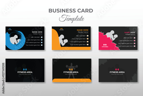 Fitness Gym concept business card design