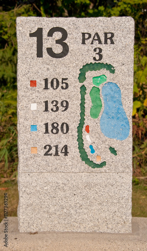 Golf hole sign