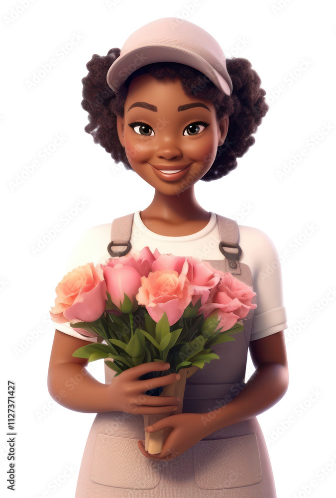 PNG Cartoon flower female adult.