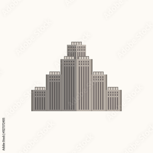 Menorah center, Dnipro. Flat illustration