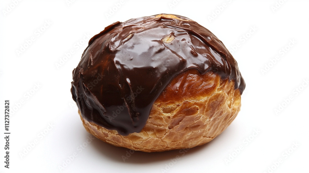 Bossche Bol - A traditional Dutch pastry filled with cream and coated in rich chocolate glaze. Bossche Bol - A traditional Dutch pastry filled with cream and coated in rich chocolate glaze.