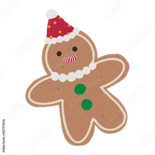 gingerbread man with ribbon