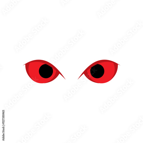 Creepy red eyes vector 