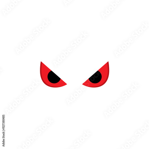 Creepy red eyes vector 