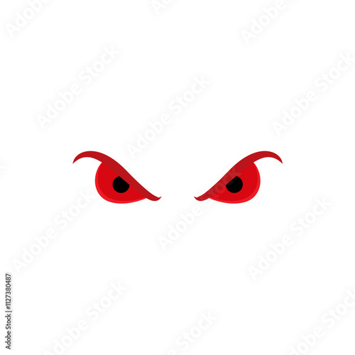 Creepy red eyes vector 