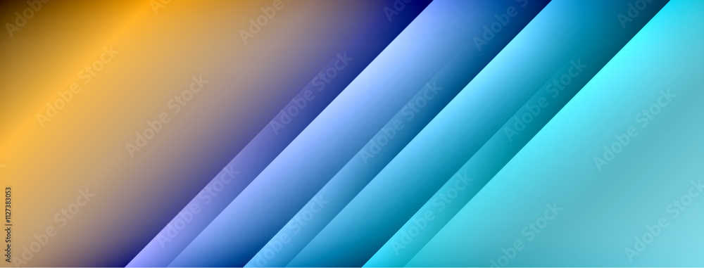 Obraz premium Dynamic shadow lines with gradient colors geometric background