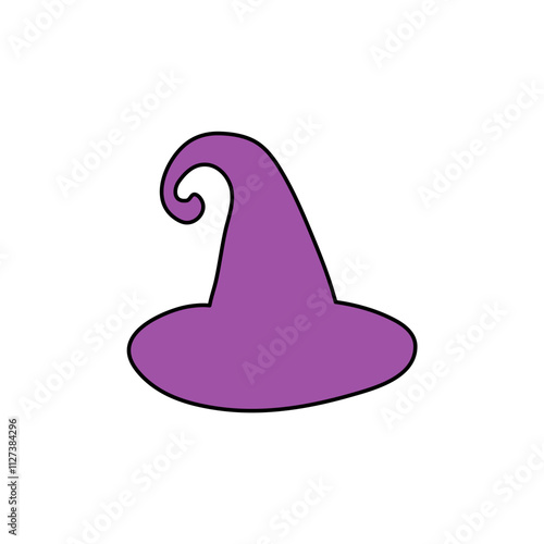 Cartoon purple withch hat photo