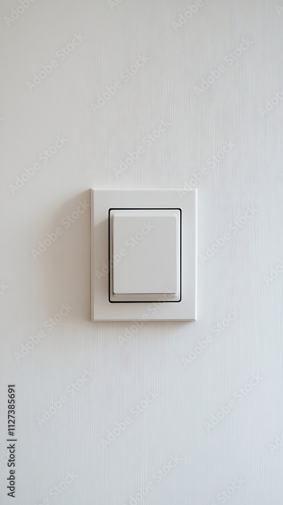 Light switch on wall in modern room, closeup. Space for text Light switch on wall in modern room, closeup. Space for text