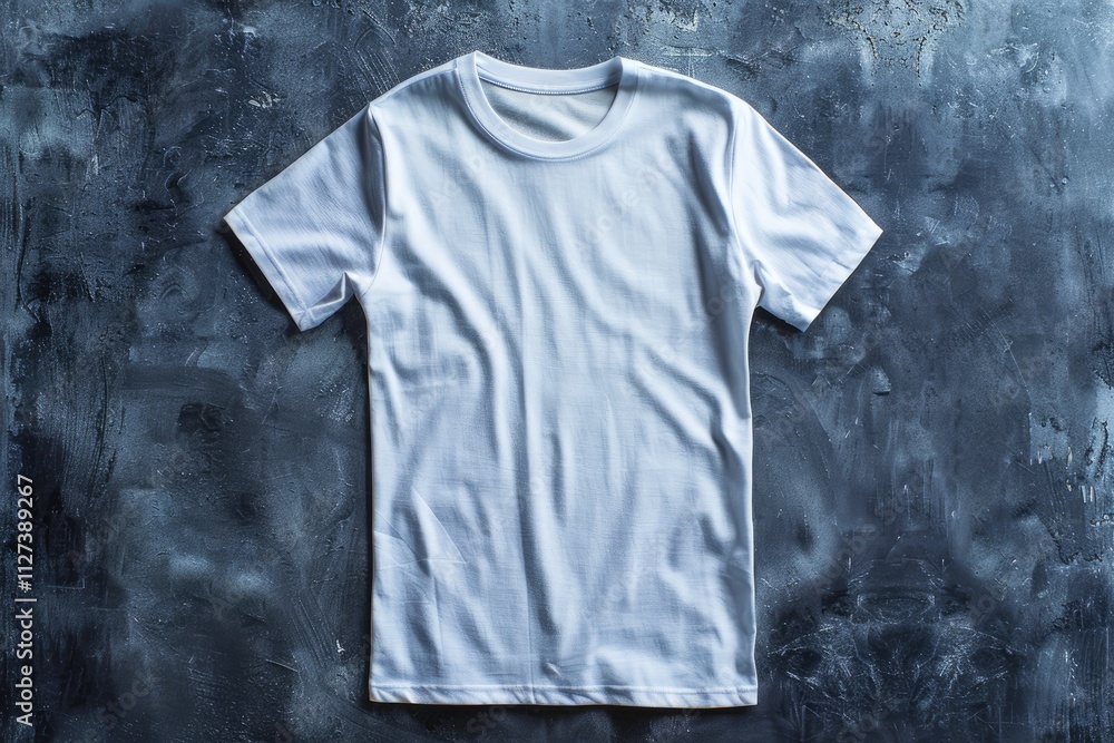 White Cotton TShirt On Dark Background White Cotton TShirt On Dark Background
