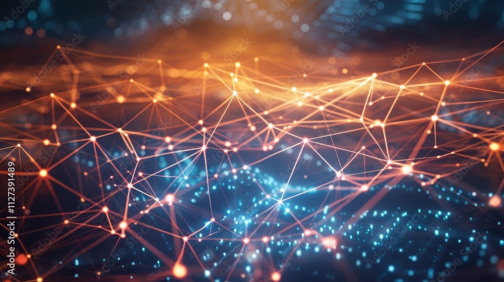 Abstract Network Connections Data Visualization Abstract Network Connections Data Visualization