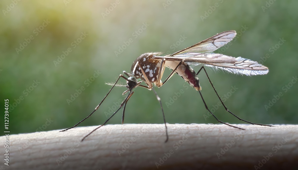 Closeup of a Mosquito Isolated on a White Background A Detailed View of Its Anatomy, Features, and Characteristics for Educational and Scientific Purposes Closeup of a Mosquito Isolated on a White Background A Detailed View of Its Anatomy, Features, and Characteristics for Educational and Scientific Purposes