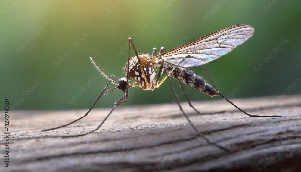CloseUp Image of a Mosquito Isolated on a White Background, Showcasing Its Intricate Features and Structure, Perfect for Educational Purposes and Biological Studies in Entomology. CloseUp Image of a Mosquito Isolated on a White Background, Showcasing Its Intricate Features and Structure, Perfect for Educational Purposes and Biological Studies in Entomology.