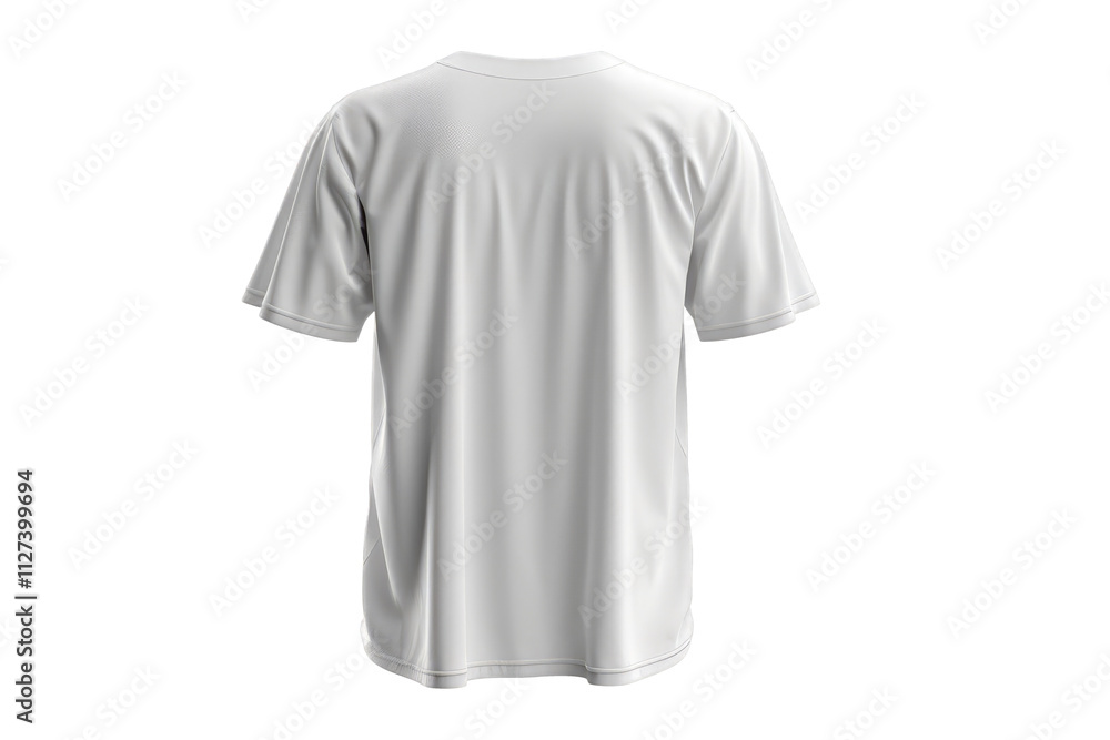 A rear view of a plain white short sleeve t shirt on a black background ideal for mockups. A rear view of a plain white short sleeve t shirt on a black background ideal for mockups.