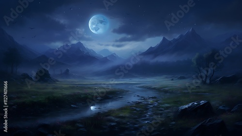 A moonlit meadow whispers promises of joy, heralding the arrival of a splendid New Year.