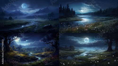 A moonlit meadow whispers promises of joy, heralding the arrival of a splendid New Year.