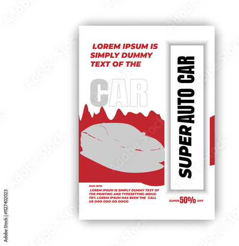 Modern brochure flyer automotive car sales advertisment template
