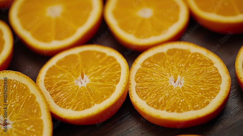 Fresh Orange Slices with Natural Juice Detail, Sliced juicy oranges textured concept. Fresh Orange Slices with Natural Juice Detail, Sliced juicy oranges textured concept.