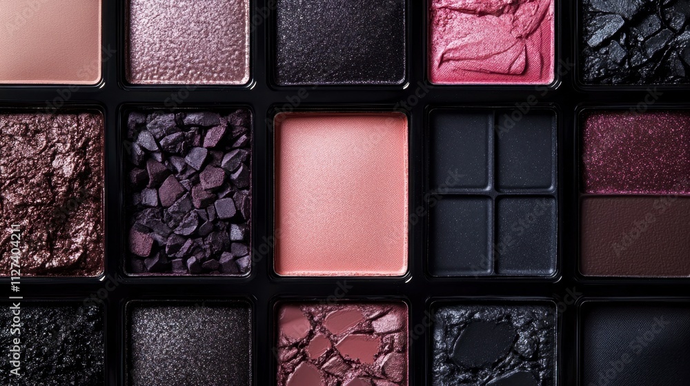 Fototapeta premium Vibrant and Diverse Palette Showcasing Artistry in Makeup and Design