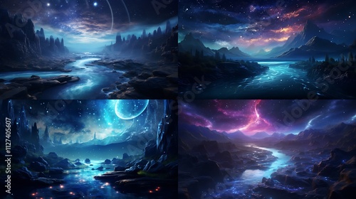 A river of stars flows in the cosmic current, carrying the dreams of 2025 to distant galaxies.