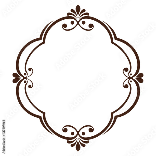 Decorative Frame Border Design with Ornament, Easily Editable Vector File MiLon Graphic