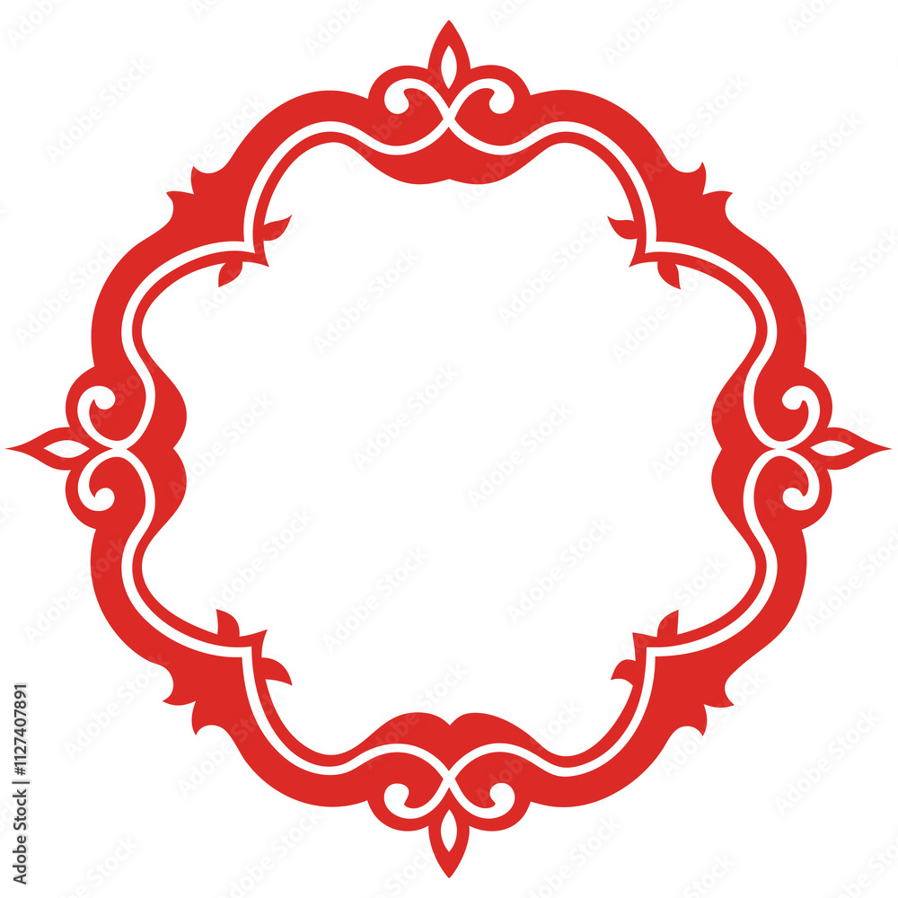 Decorative Frame Border Design with Ornament, Easily Editable Vector File MiLon Graphic