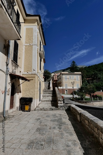 A street in a small mountain town photo