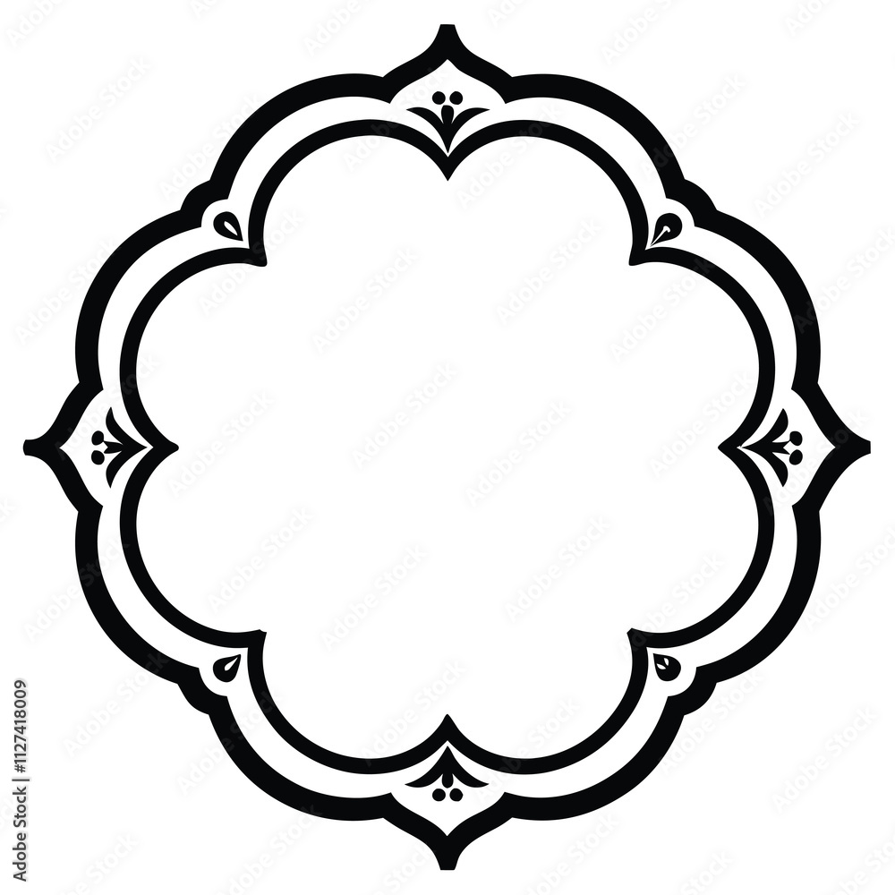 Simple Decorative Frame Border Design with Ornament, Easily Editable Vector File MiLon Graphic